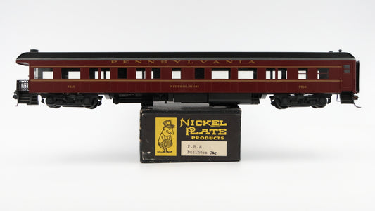 Nickel Plate Products HO Scale Pennsylvania Railroad Brass Business car, Factory or Custom painted, "Pittsburgh", Original box