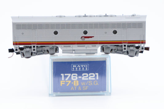 Kato N scale Santa Fe F7B, w/S.G., no number, DC, Kadee couplers, new in box, Pre-owned, never used, 176-221