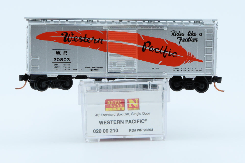 Micro Trains Line Western Pacific 40ft Standard Box car, Single door, #20803, 020 00 210