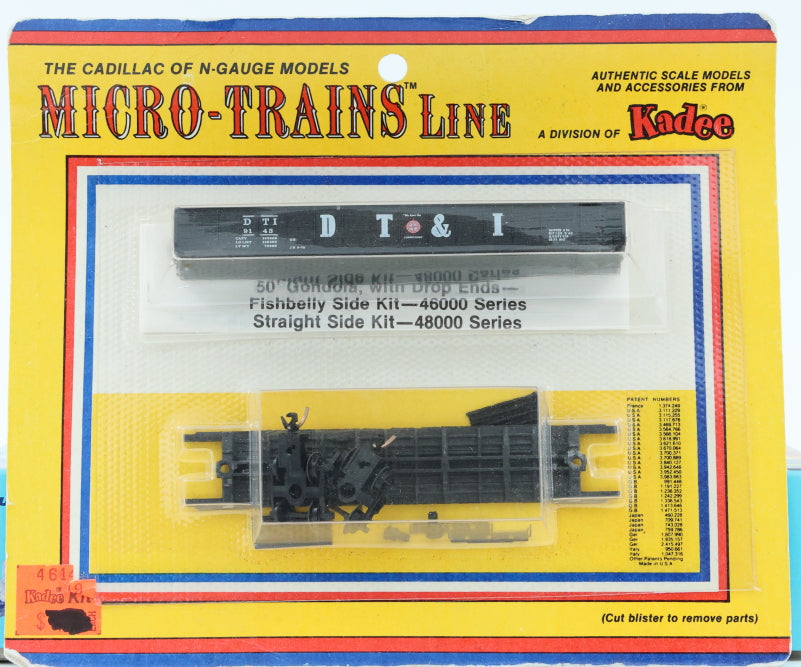 Micro Trains Line Detroit Toledo and Ironton 50' Gondola Fishbelly w/drop end, #9143, kit