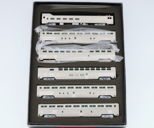 Hallmark Models, N scale, Santa Fe High level Cars, Six Car set for El Captian, 34820528-650-575-700-528 Series