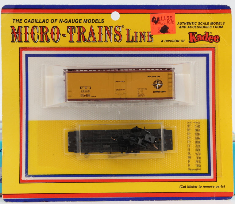 Micro Trains Line Detroit Toledo and Ironton 40' Steel Plug Door Box car kit, #19048