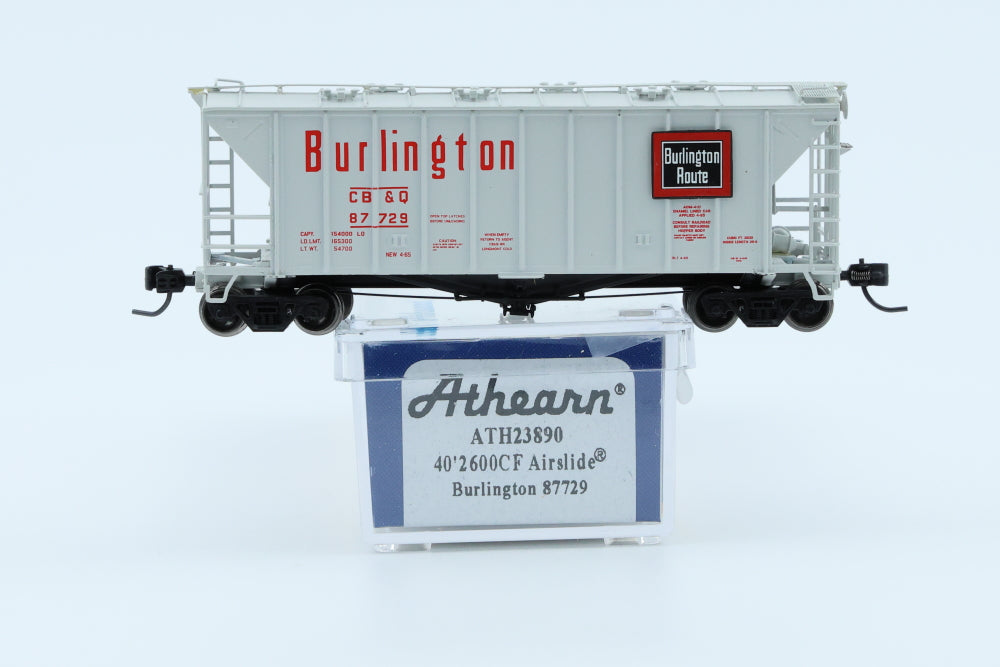 Athearn N scale Chicago, Burlington, and Quincy 40' 2600 CF Airslide, #87729, ATH23890