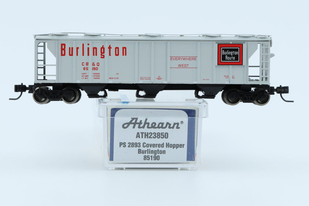 Athearn N scale PS 2893 Covered Hopper, Chicago, Burlington, and Quincy, #85190, ATH23850