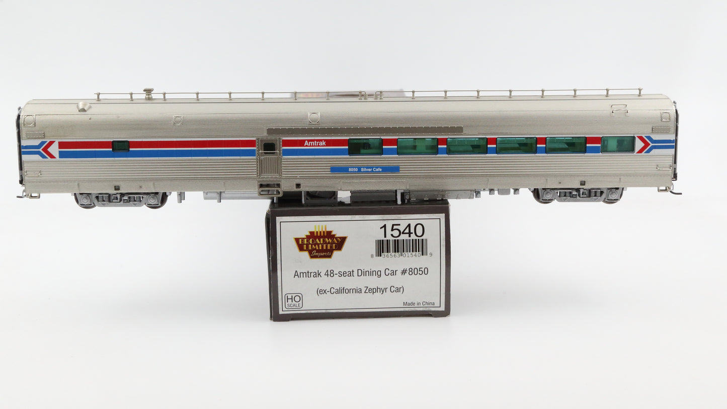 HO Scale Broadway Limited California Zephyr Amtrak 48-seat Diner, "Silver Cafe", #8050, BLI 1540