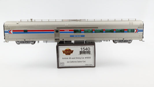 HO Scale Broadway Limited California Zephyr Amtrak 48-seat Diner, "Silver Cafe", #8050, BLI 1540