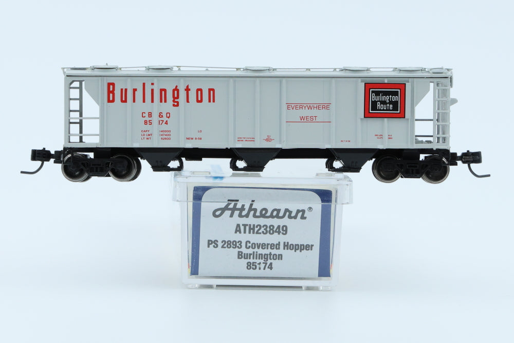 Athearn N scale PS 2893 Covered Hopper, Chicago, Burlington, and Quincy, #85174, ATH23849