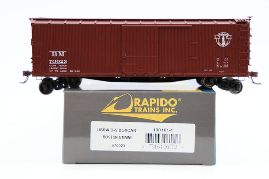 Rapido HO scale Boston and Maine 40ft USRA D-S Box Car, #70023, 130101-1, pre owned