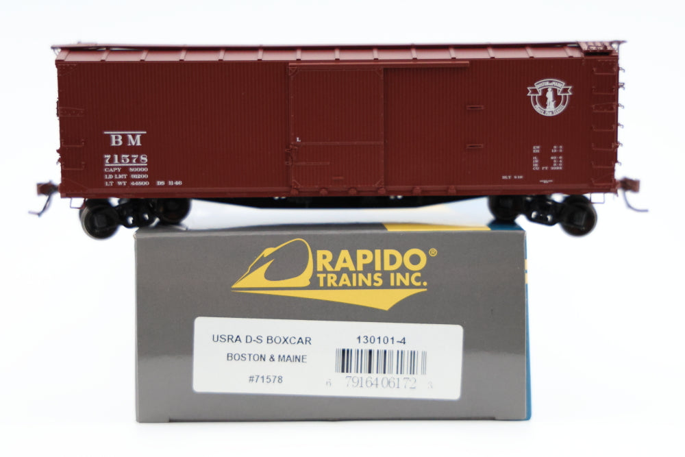 Rapido HO scale Boston and Maine 40ft USRA D-S Box Car, #71578, 130101-4, pre owned