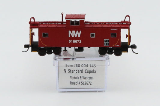 Atlas Norfolk and Western (Red) Standard Cupola Caboose #518672, 50 004 145