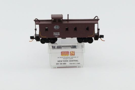 Micro Trains Line New York Central 34ft Sheathed Caboose w/straight Cupola, #17906, 051 00 080