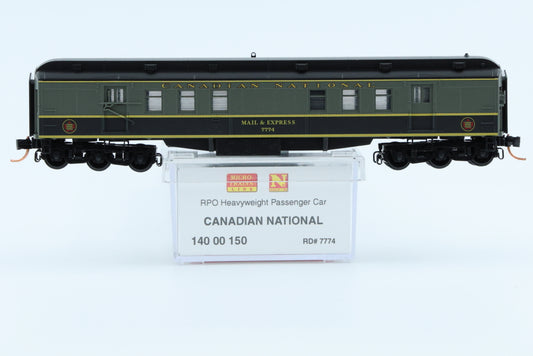 Micro Train Lines Canadian National RPO Heavyweight Passenger Car, #7774, 140 00 150